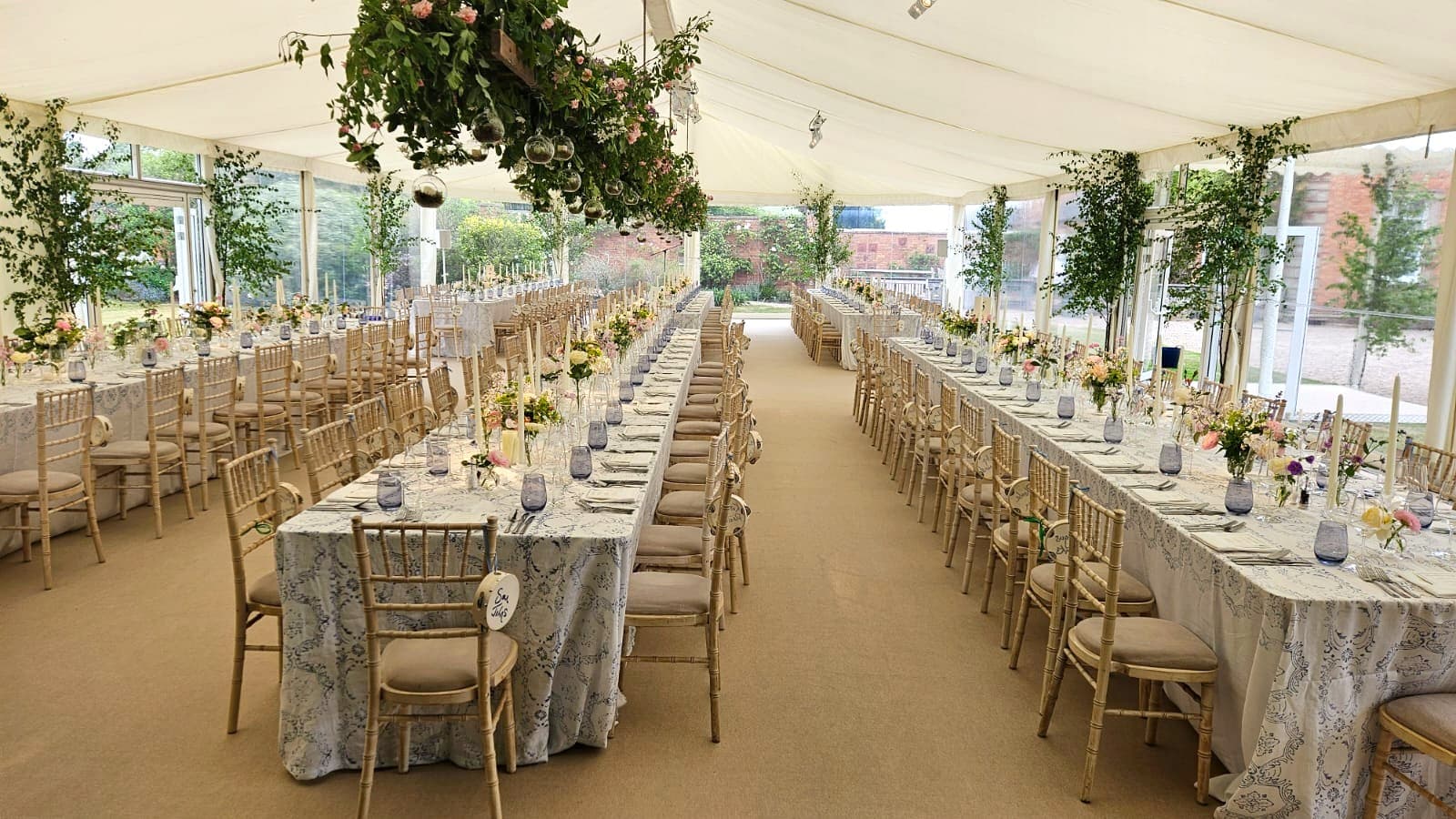Wings Events Clearspan Wedding Marquee with Ivory Linings